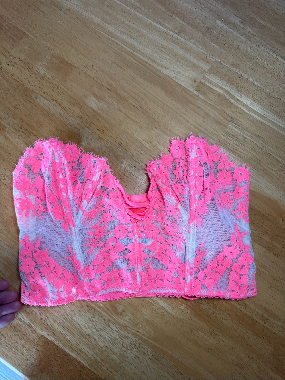 Victorias Secret Dream Angels Unlined Longline Strapless Boning Bra Medium NWT